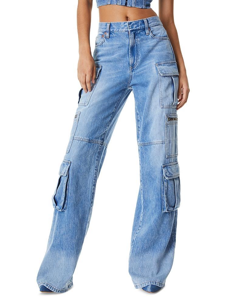 Alice + Olivia Cay Baggy Cargo Jeans Product Image