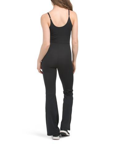 Illusion Rib Scarlett Flare Jumpsuit for Women | Polyester/Spandex Product Image