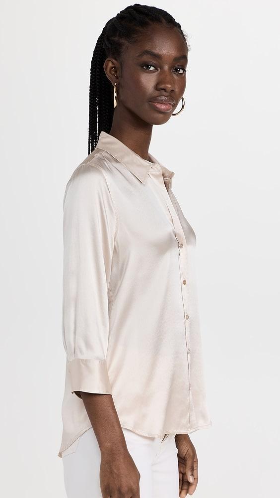 L'AGENCE Dani 3/4 Sleeve Blouse | Shopbop Product Image