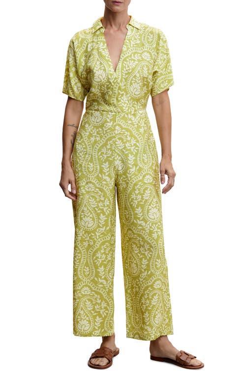 MANGO Paisley Floral Print Jumpsuit Product Image