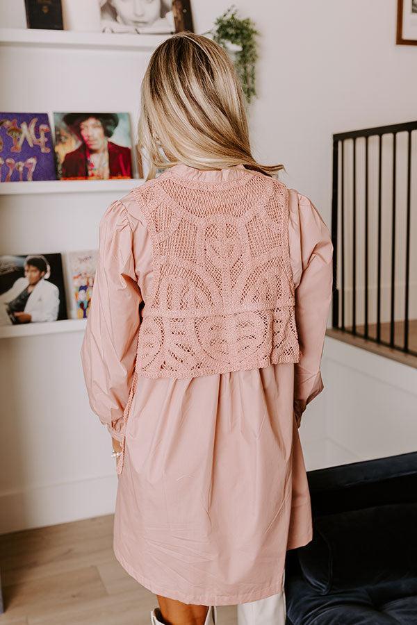 Boho Belle Two Piece Mini Dress in Blush Product Image