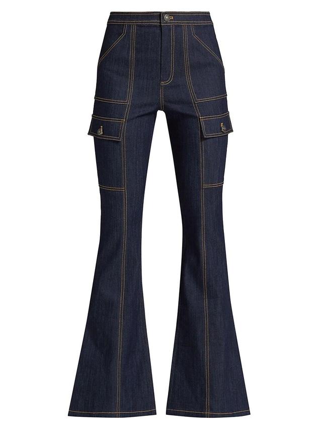 Cinq  Sept Flare Leg Cargo Jeans Product Image