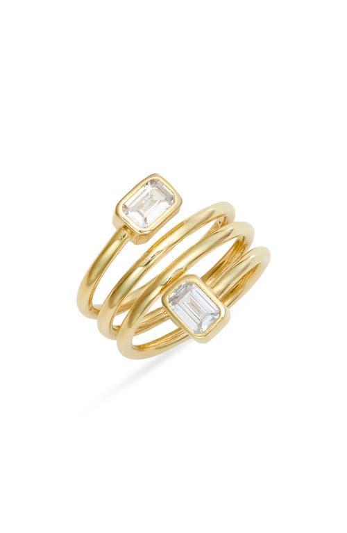 SHYMI Emerald Cut Spiral Statement Ring Product Image