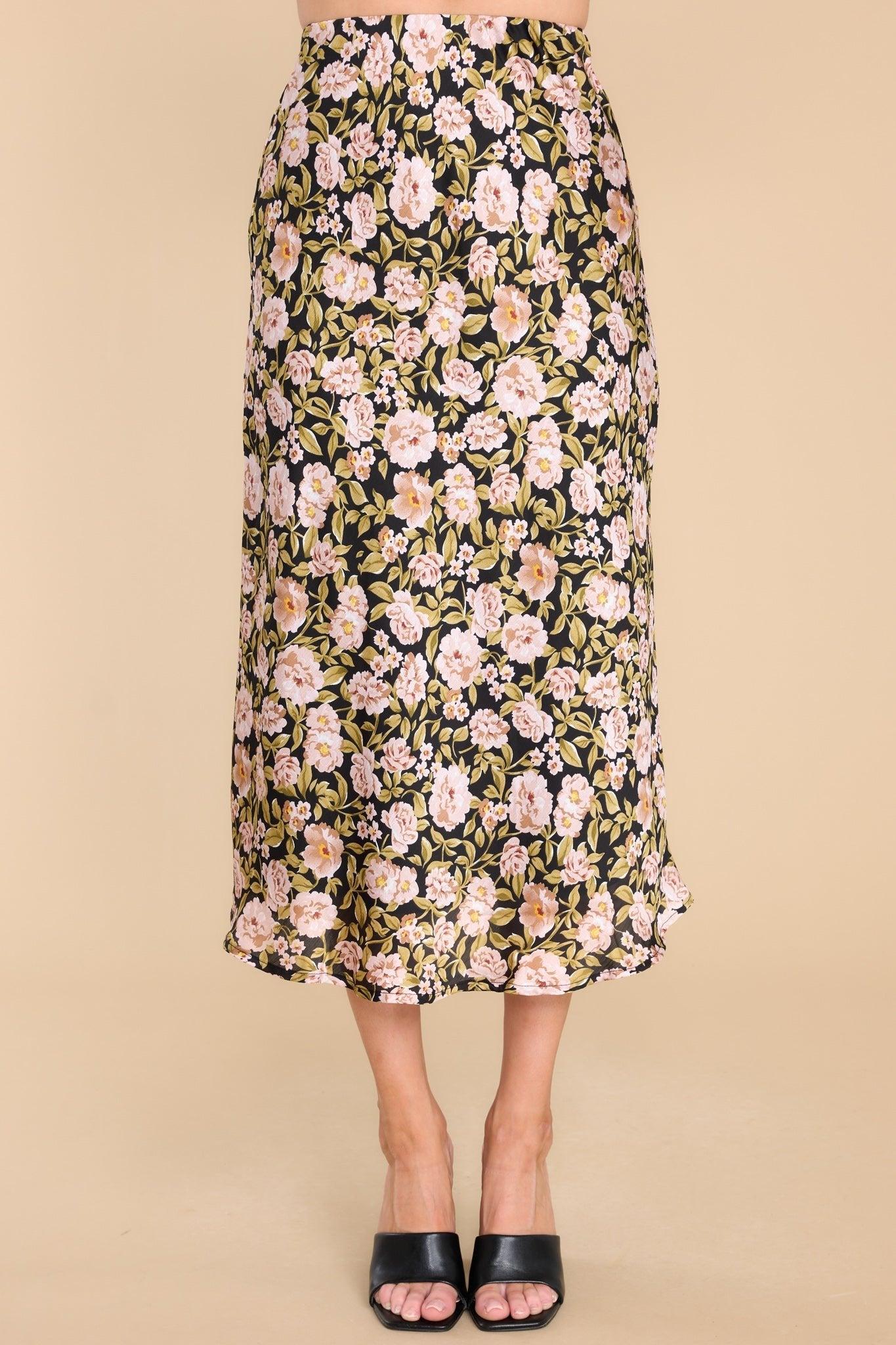 Eliza Black Midi Skirt Product Image