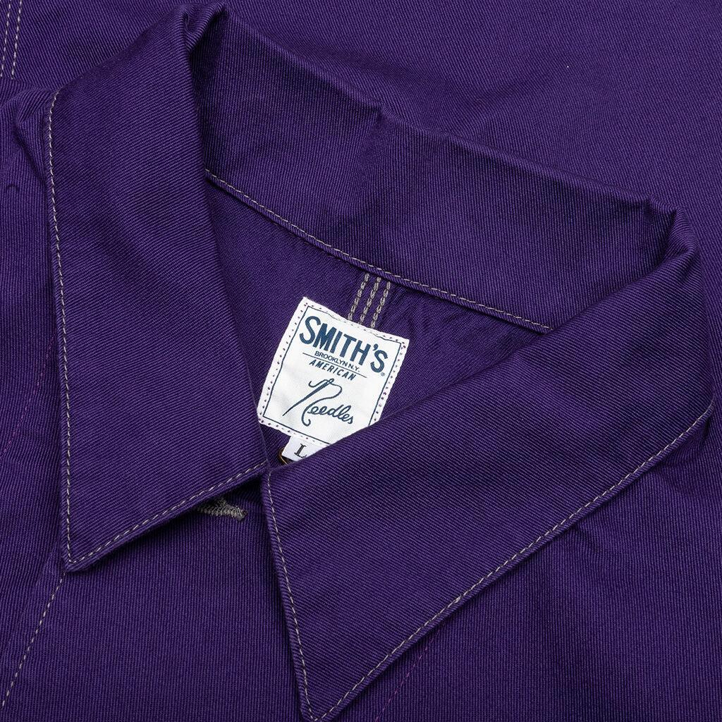 Needles x SMITH'S Cotton Twill Coverall - Purple Male Product Image