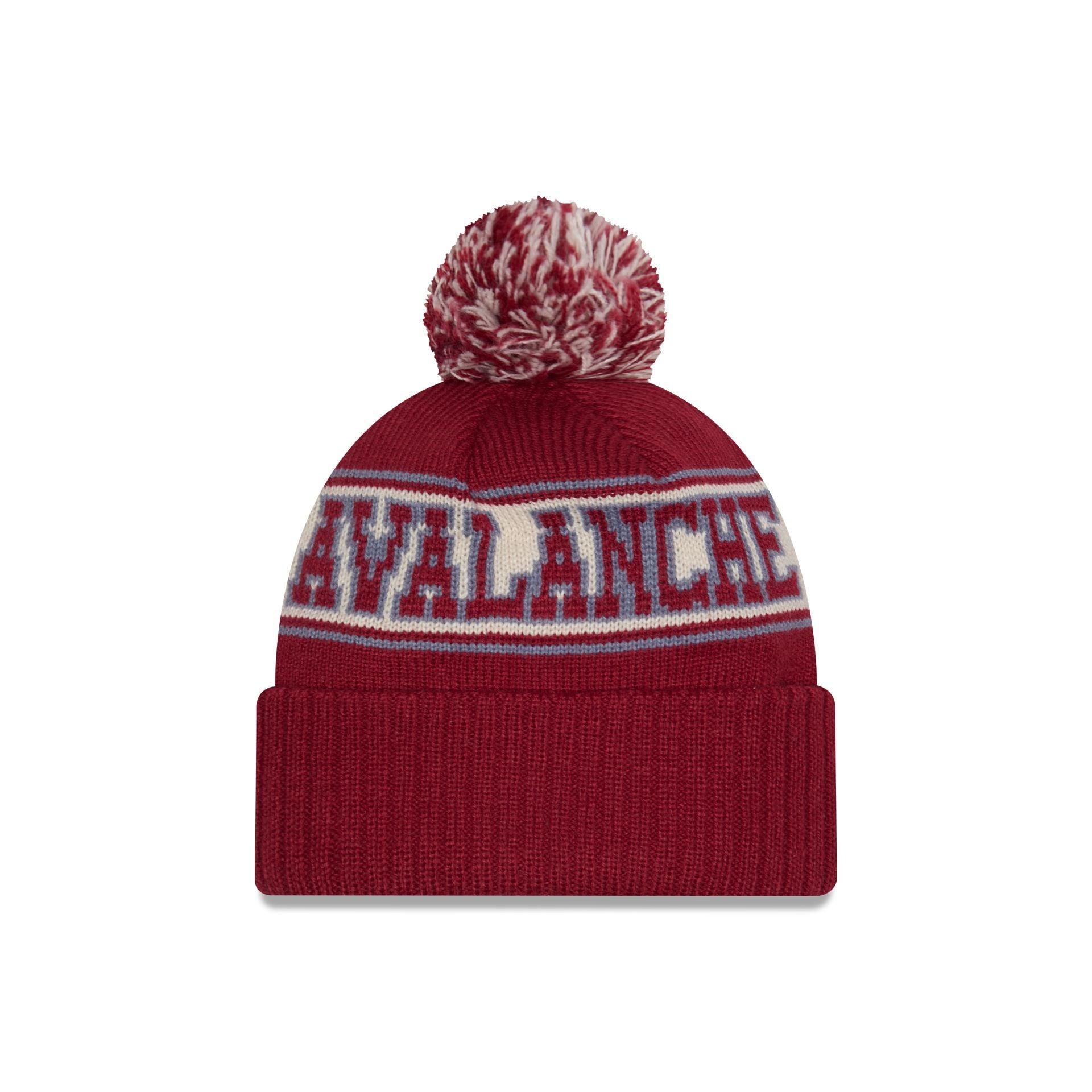 Colorado Avalanche Retro Pom Knit Hat Male Product Image