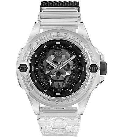 Philipp Plein Mens The $kull Transparent Silicone Strap Watch 45mm Product Image