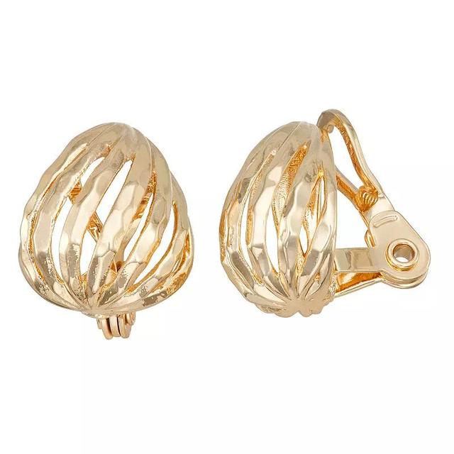 Napier Gold Tone Open Stud Earrings, Womens Product Image