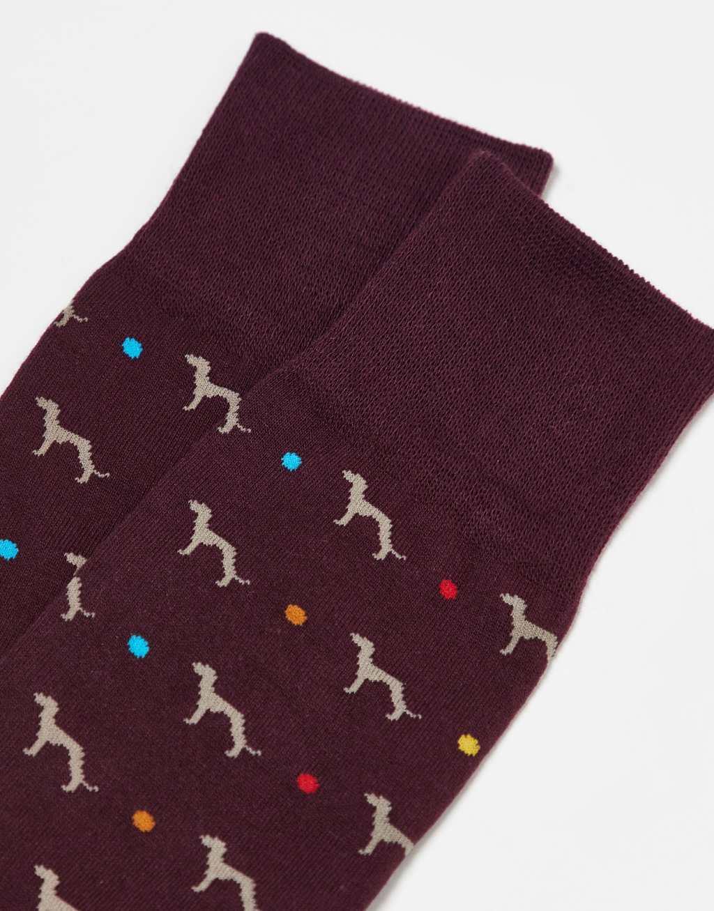 Paul Smith whippet socks in burgundy Product Image