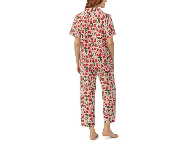 Bedhead PJs Short Sleeve Cropped PJ Set (Berry Bliss) Women's Pajama Sets Product Image