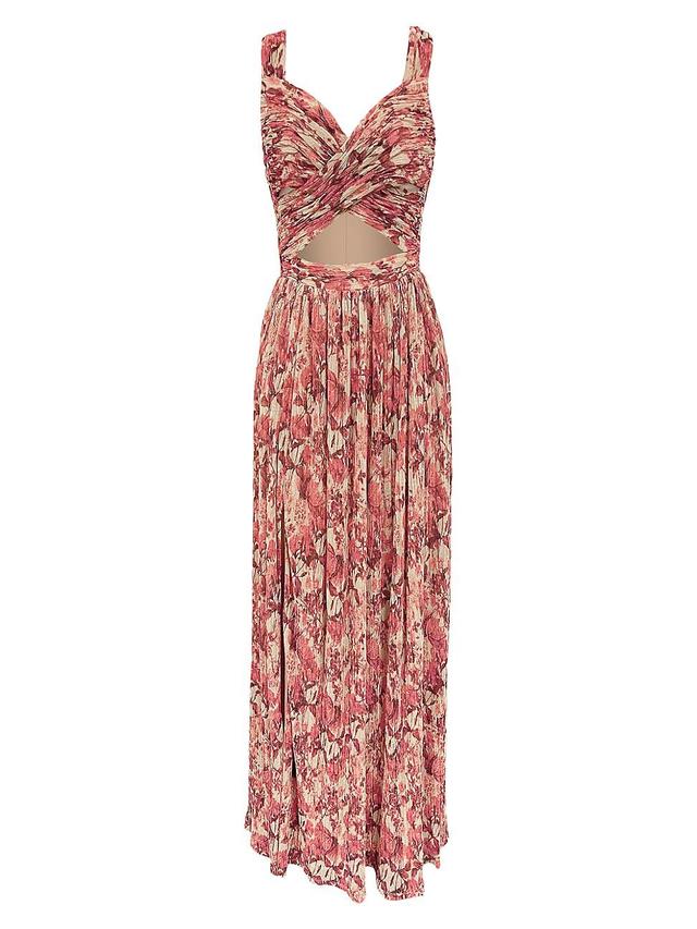 Womens Mirabella Floral Crossover Cut-Out Gown Product Image