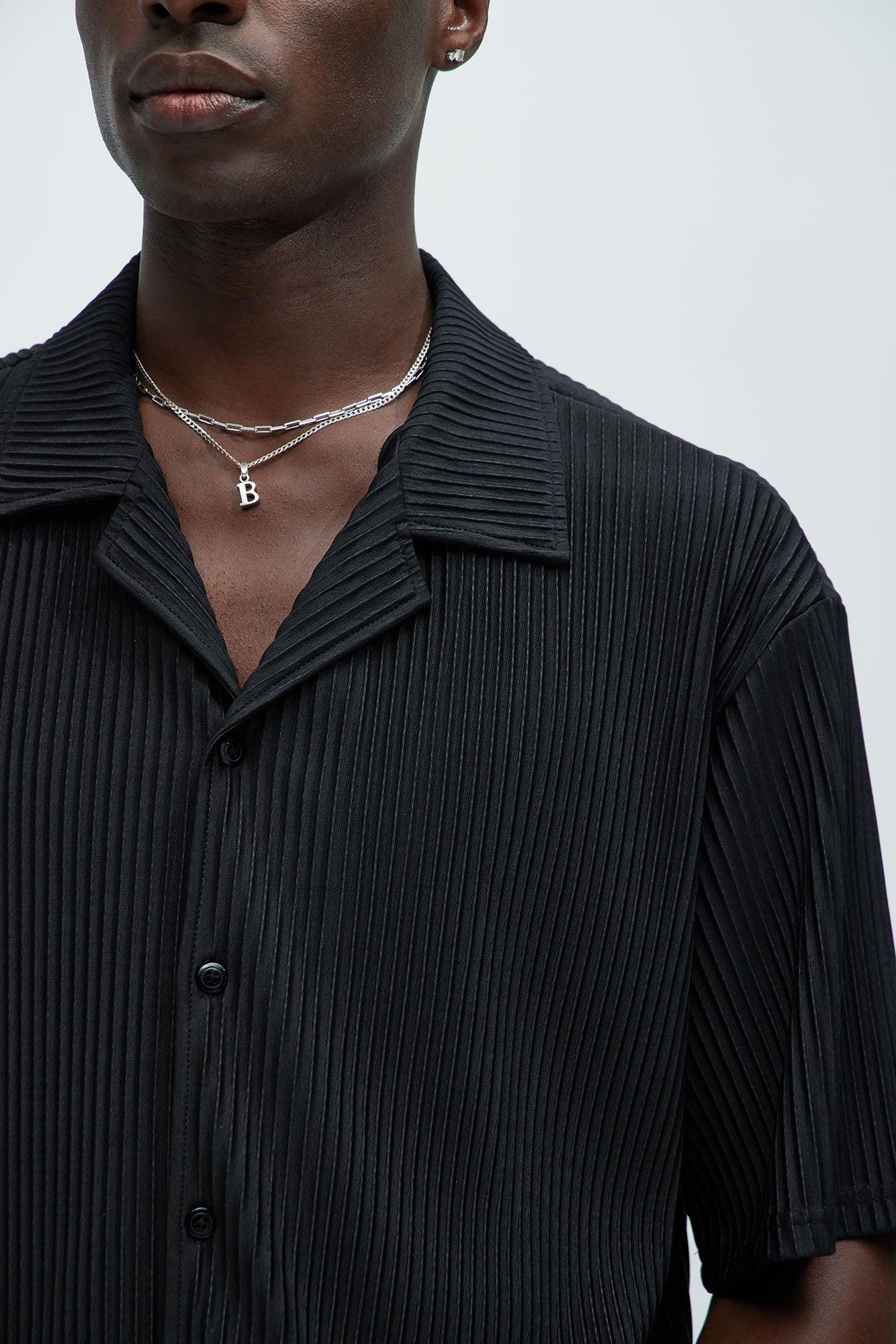 Potential Pleated Shirt - Black Product Image