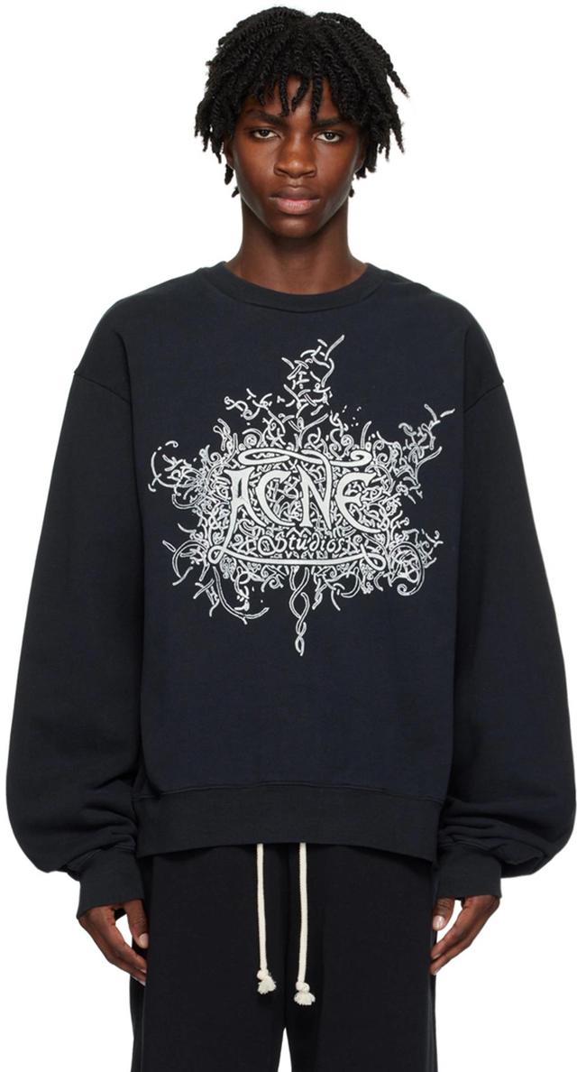 Logo-print Cotton Sweatshirt In Black Product Image