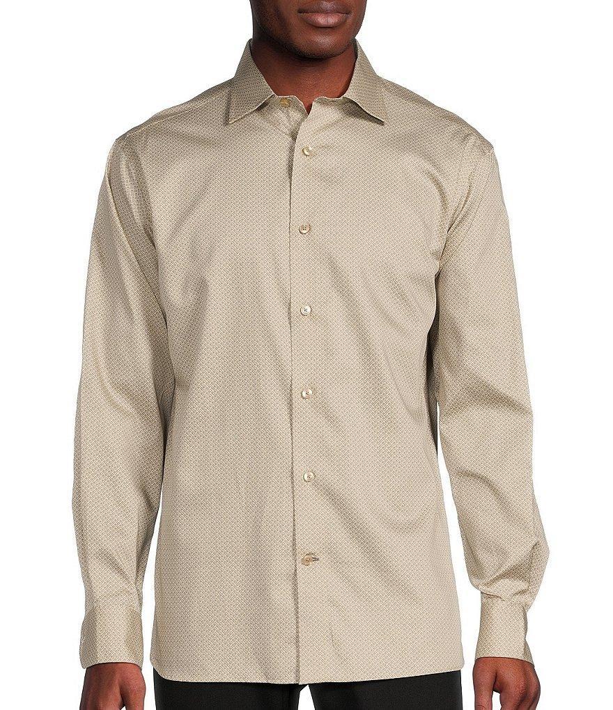 Daniel Cremieux Signature Label Sateen Micro-Print Long Sleeve Woven Shirt Product Image