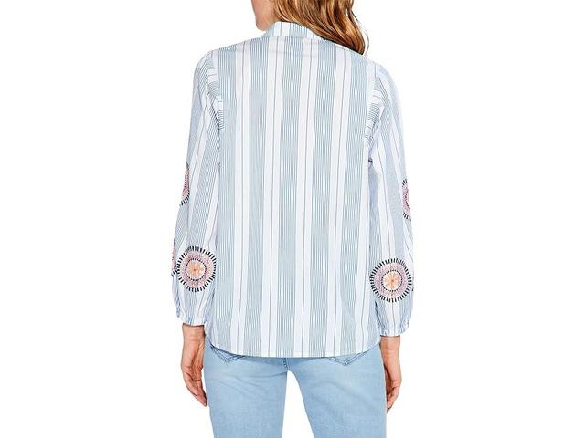 NIC+ZOE Embroidered Skies Shirt (Blue Multi) Women's Blouse Product Image