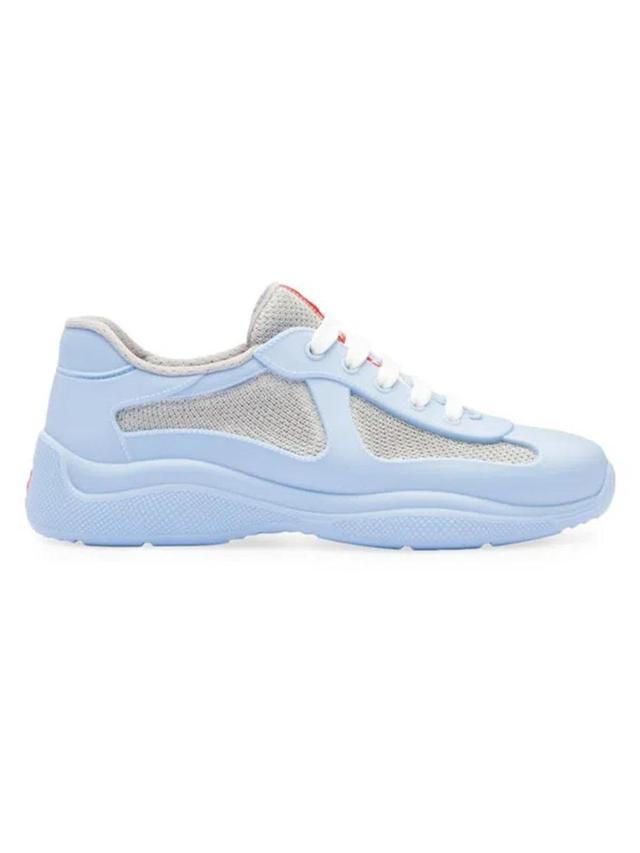 Women's America's Cup Soft Rubber And Bike Fabric Sneakers In Light Blue Product Image