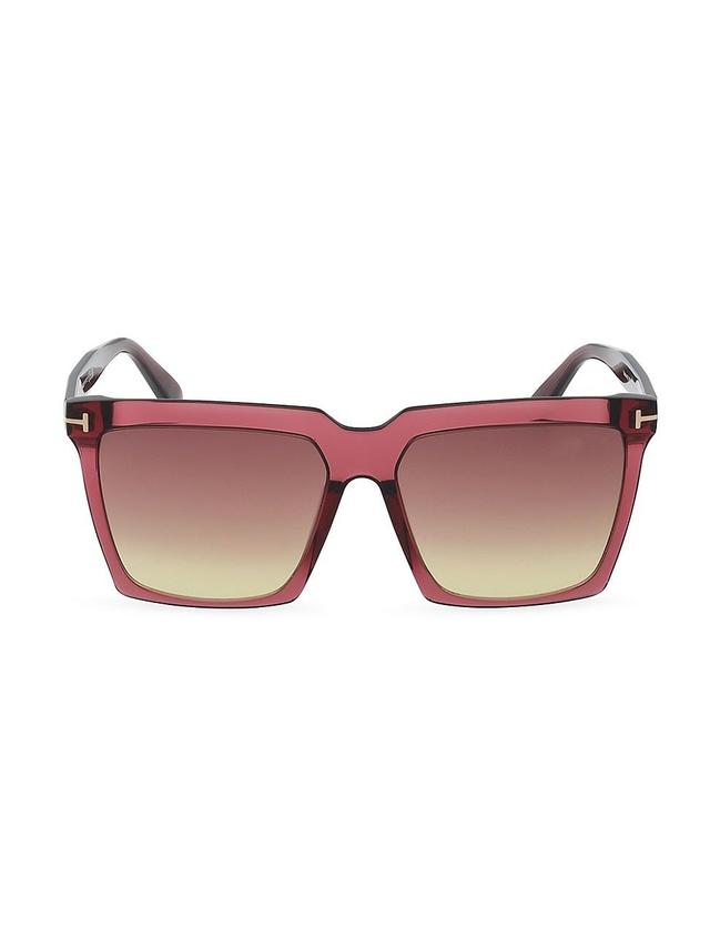 Tom Ford Bordeaux Square Acetate Sunglasses, 58mm Product Image