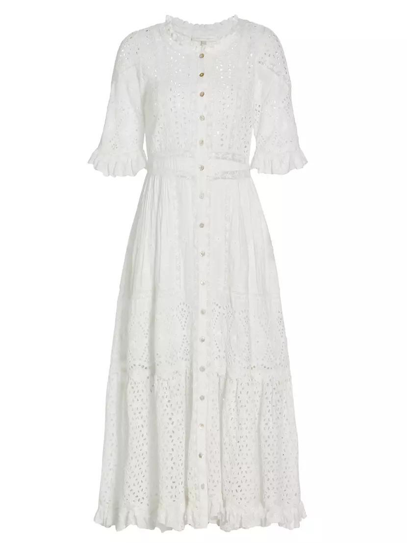 Botina Embroidered Cotton Midi-Dress Product Image