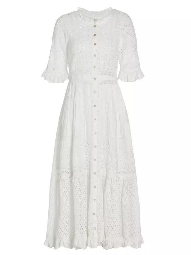 Botina Embroidered Cotton Midi-Dress Product Image