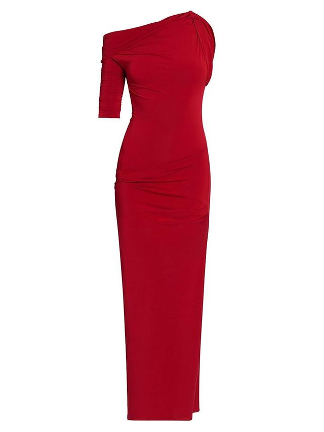 Womens Drapeado Jersey Midi-Dress Product Image