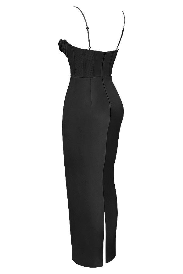 Charmaine Black Corset Maxi Dress Product Image