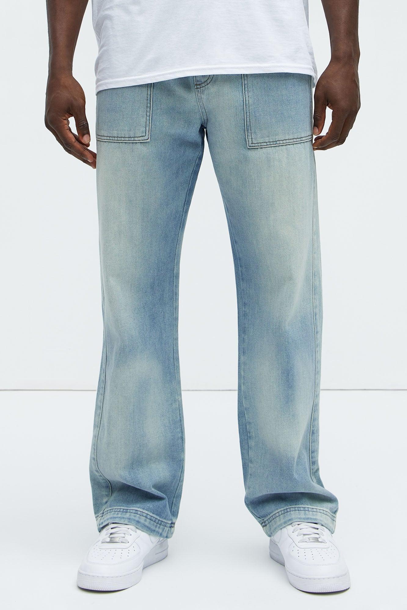 Tahir Relaxed Straight Jeans - Light Wash product image