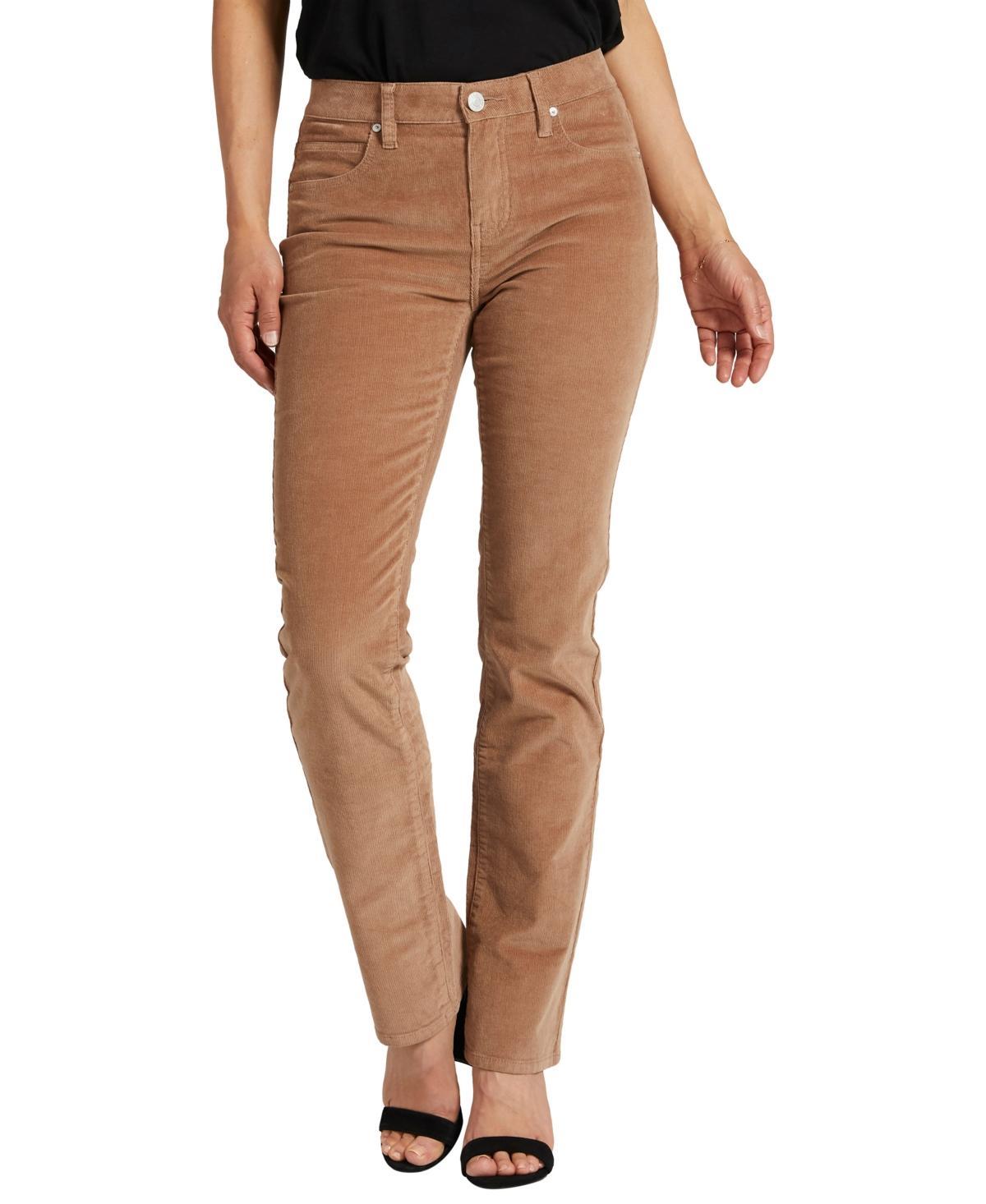 Jag Womens Ruby Mid Rise Corduroy Straight Leg Pants Product Image