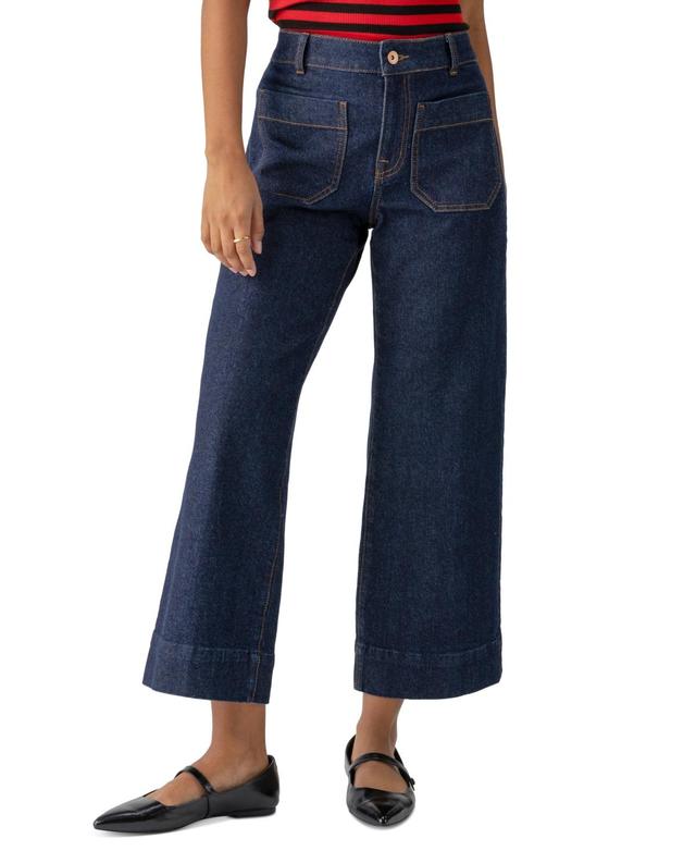 Sanctuary Womens The Marine Comfort-Stretch Wide-Leg Jeans Product Image