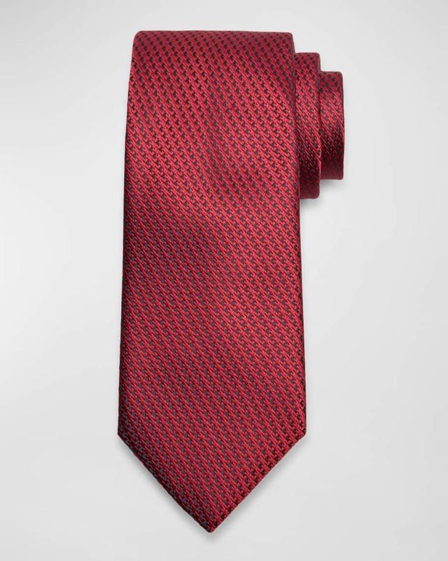 Men's Micro-Houndstooth Silk Tie Product Image