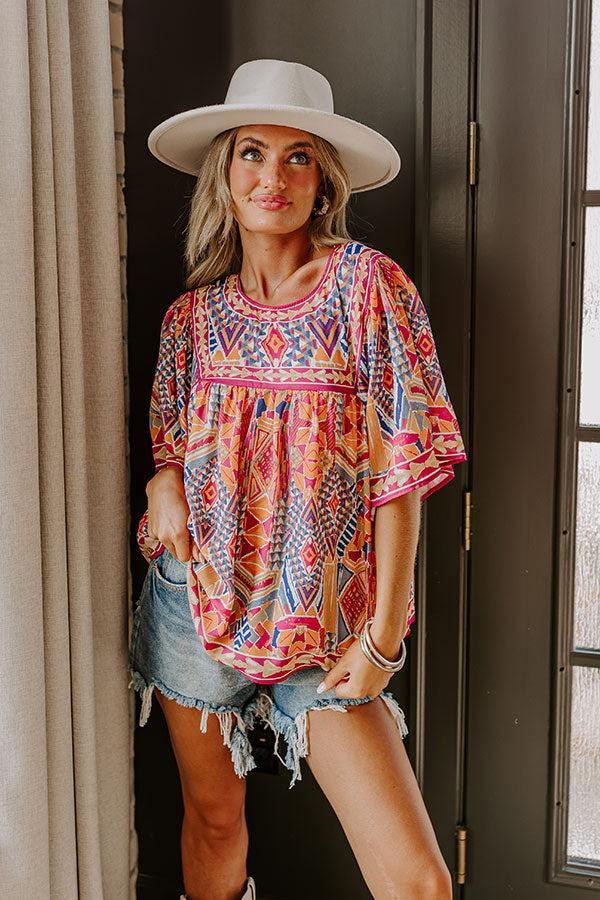 Sunshine Serenade Shift Top in Orange Product Image