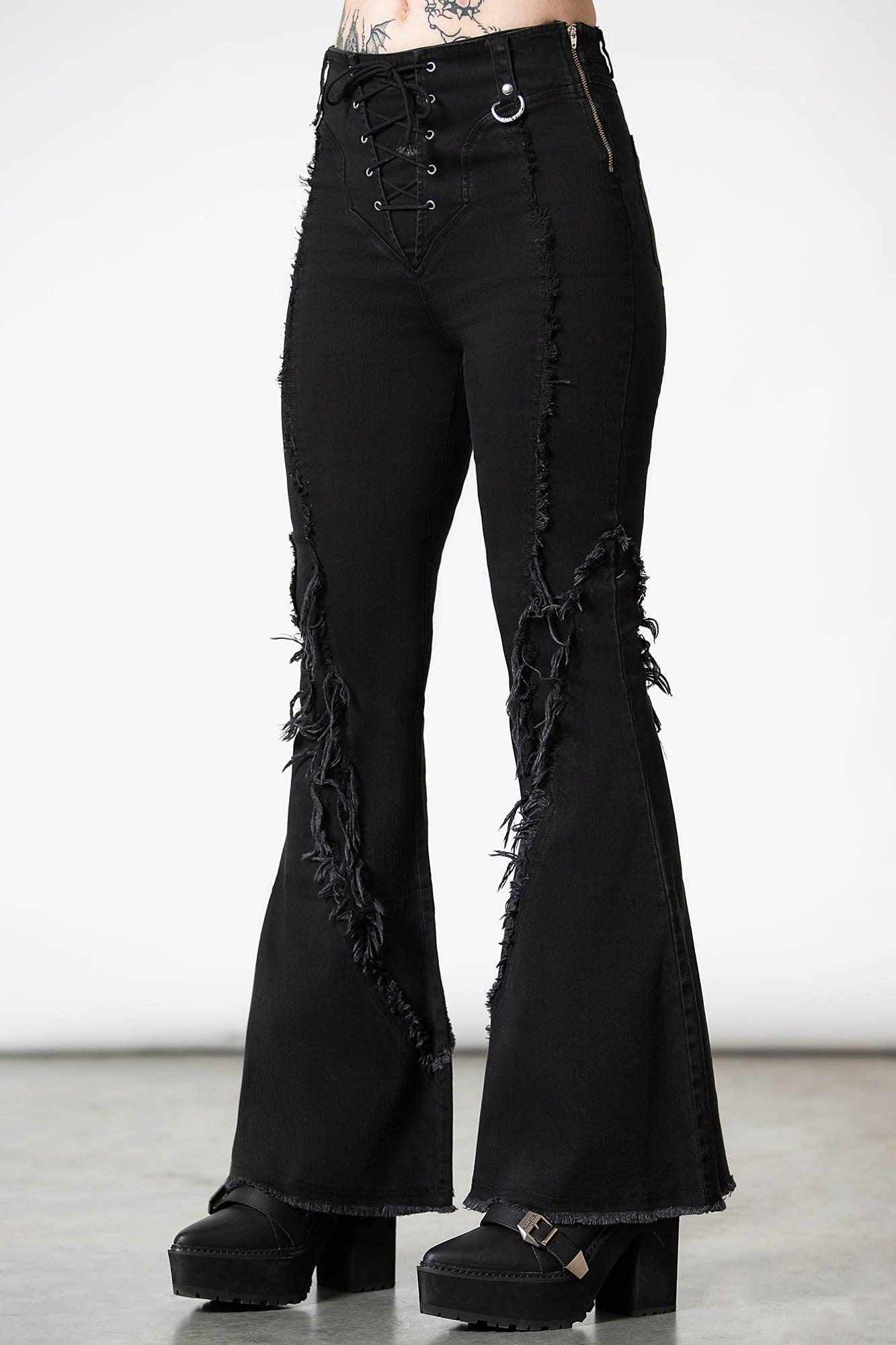 Dasia Lace-Up Bell Bottoms Female Product Image