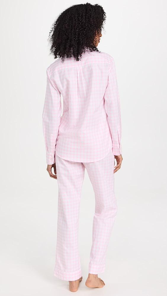 Petite Plume Pink Gingham Pajama Set | Shopbop Product Image