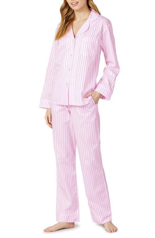 BedHead Pajamas 3D Stripe Organic Cotton Sateen Pajamas Product Image