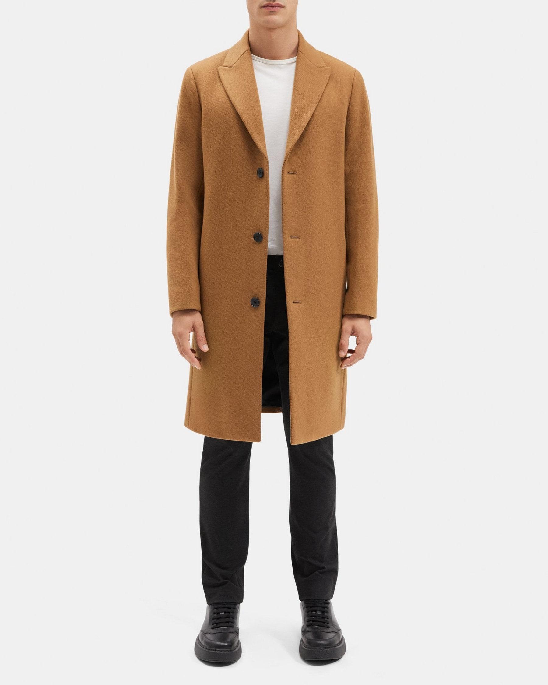 Tailored Coat in Wool-Blend Twill Product Image