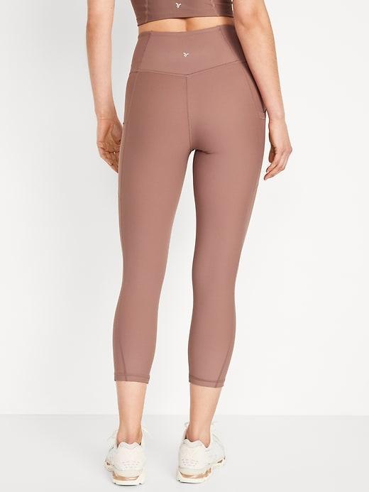 High-Waisted PowerSoft Crop Leggings Product Image