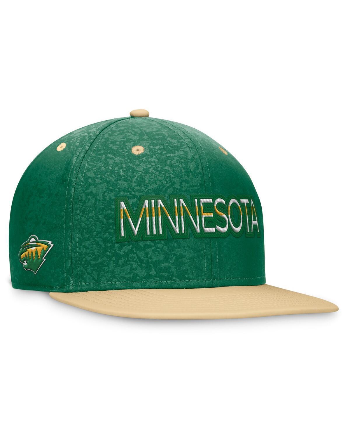 Mens Fanatics Kelly Green Minnesota Wild Authentic Pro Snapback Hat - Kelly Green Product Image