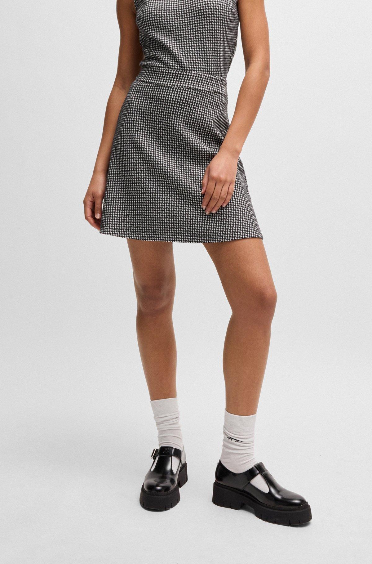  mini skirt with houndstooth jacquard Product Image