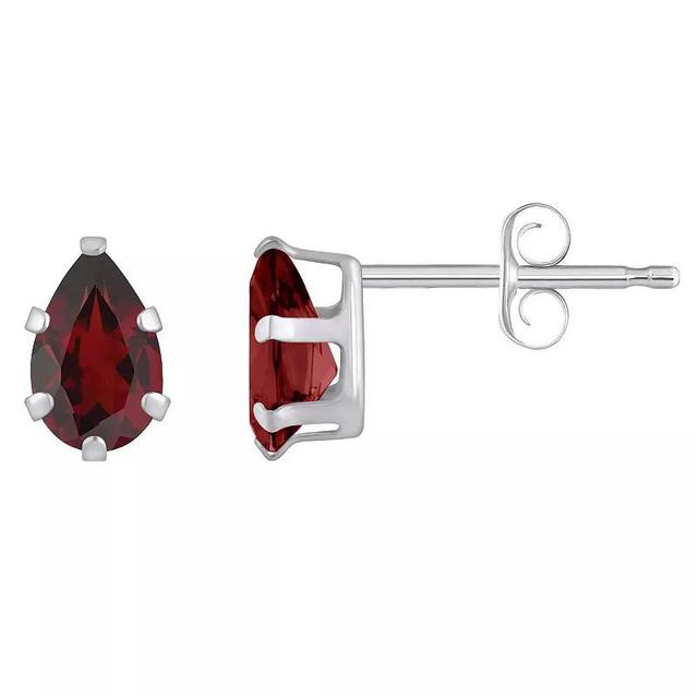 Macys Gemstone Stud Earrings in 10k White Gold Product Image