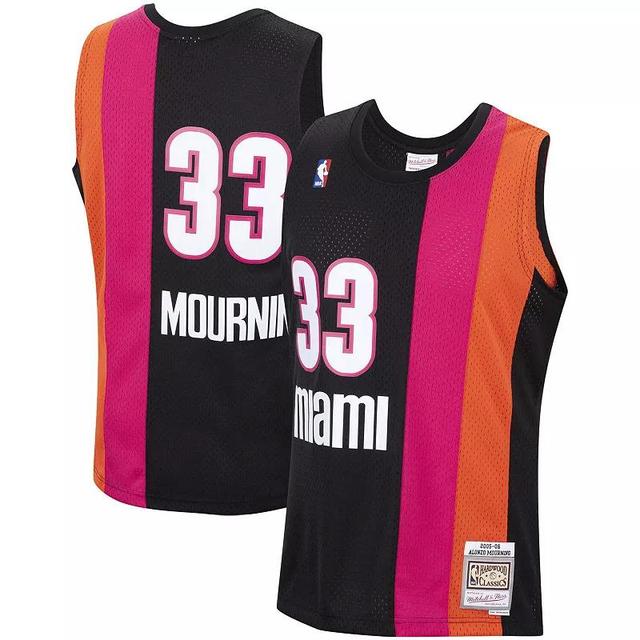 Mens Alonzo Mourning Black Miami Heat 2005-06 Hardwood Classics Swingman Jersey - Black Product Image