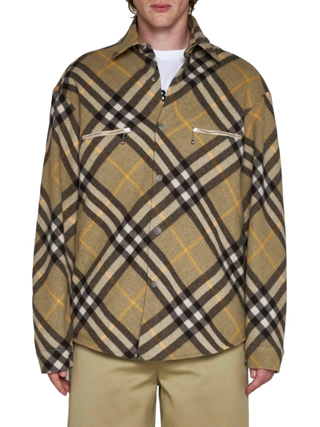 BURBERRY Long Sleeved Check Pattern Shirt In Multicolor Product Image