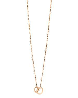 Womens Brera 18K Rose Gold & Brown Diamond Circle Link Pendant Necklace Product Image