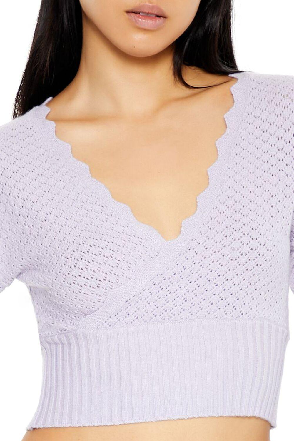 Textured Surplice Cropped Sweater | Forever 21 Product Image