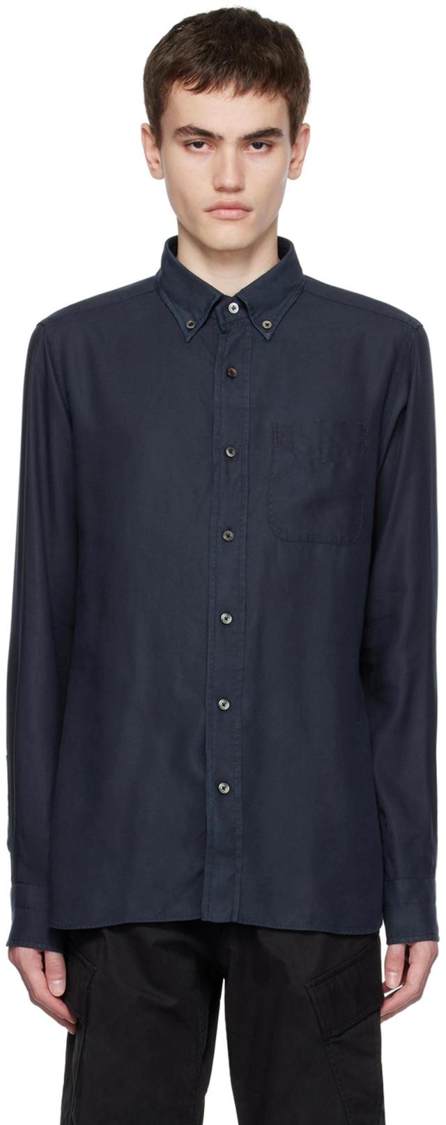 Navy Slim-fit Shirt In Hb825 Navy Product Image