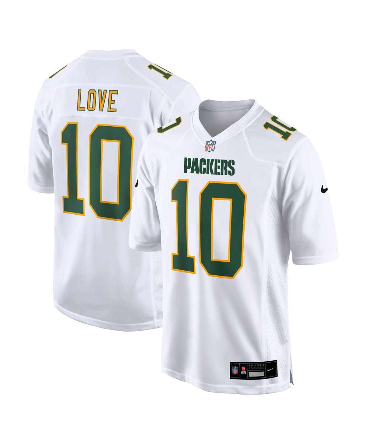 Mens Nike Jordan Love White Green Bay Packers Fashion Game Jersey - White Product Image