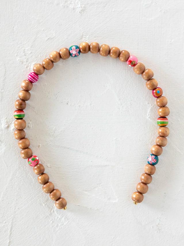 Wood Beaded Headband - Rainbow Product Image