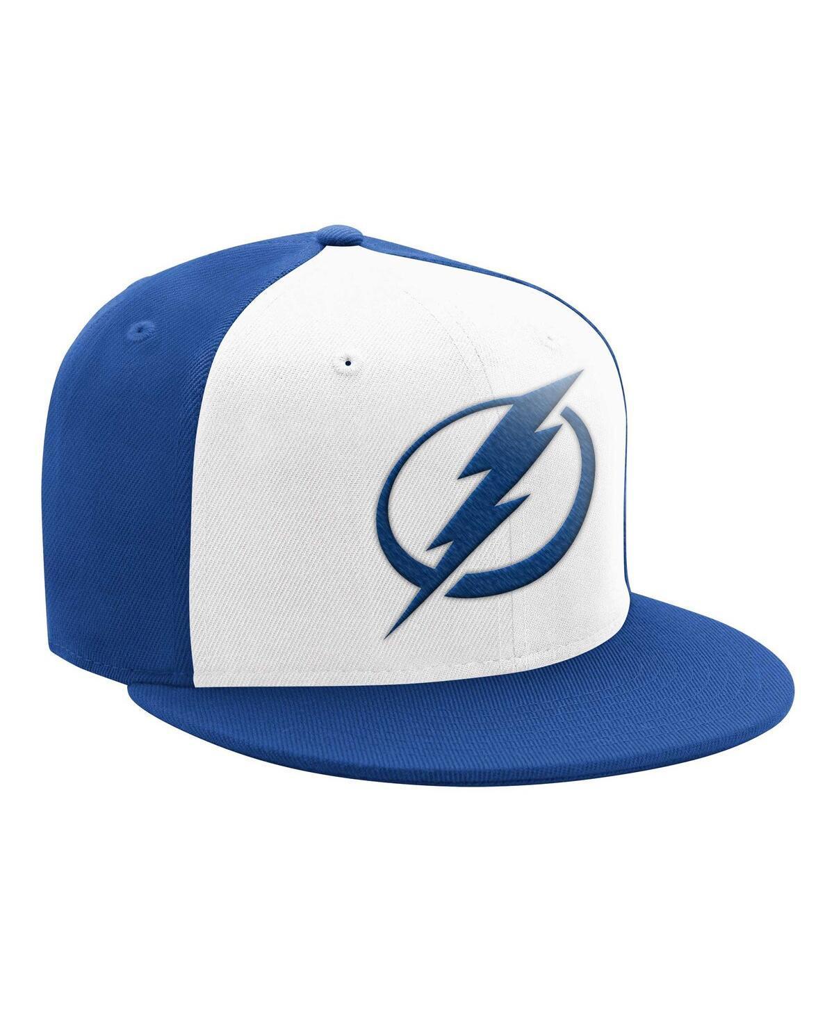 Mens Starter White/Blue Tampa Bay Lightning Logo Two-Tone Snapback Hat Product Image