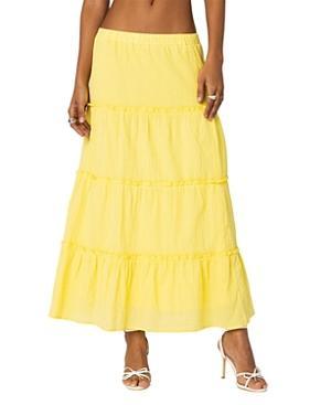 Edikted Charlotte Tiered Maxi Skirt Product Image