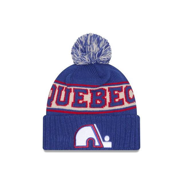 Quebec Nordiques Retro Pom Knit Hat Male Product Image