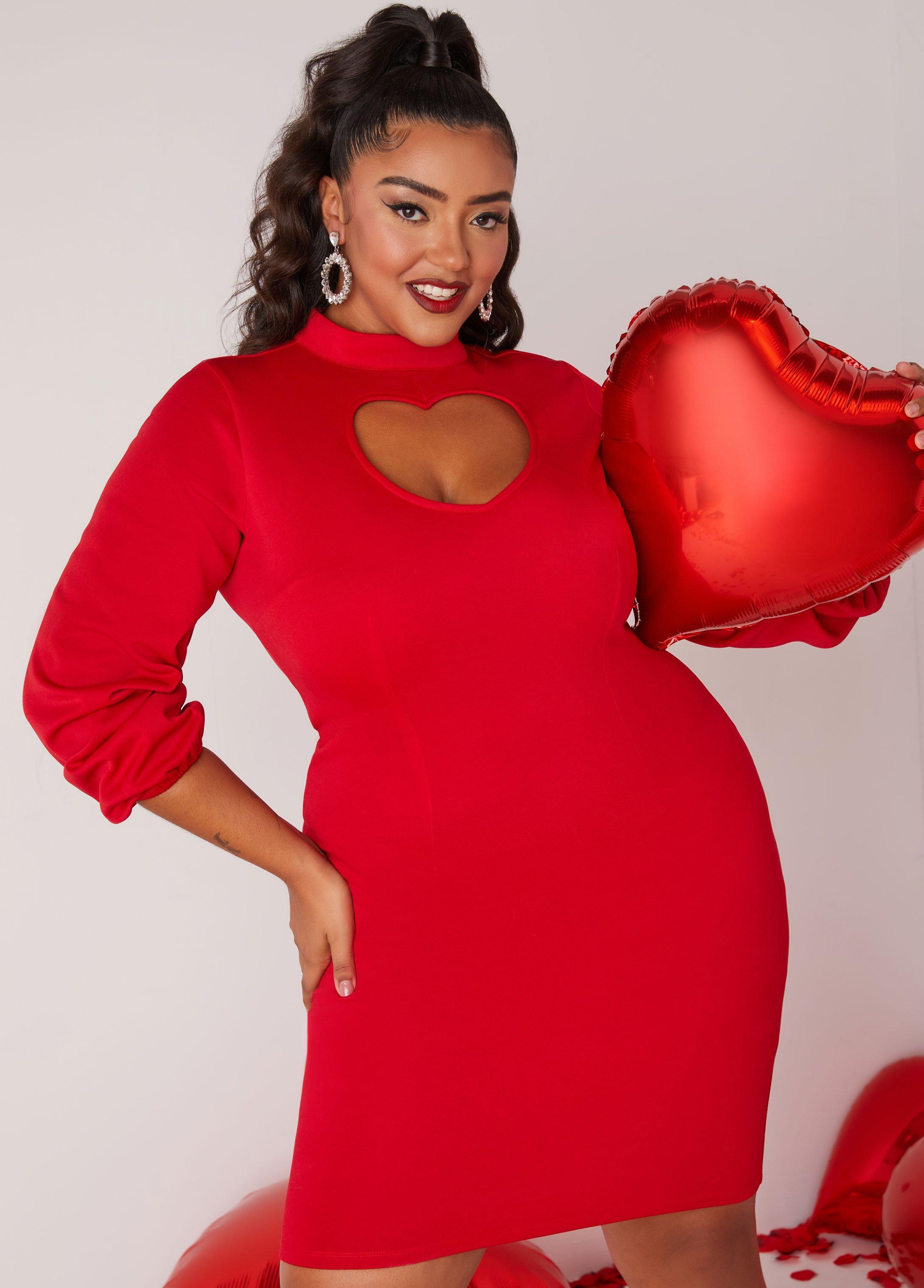 Heart Cutout Bodycon Dress Product Image