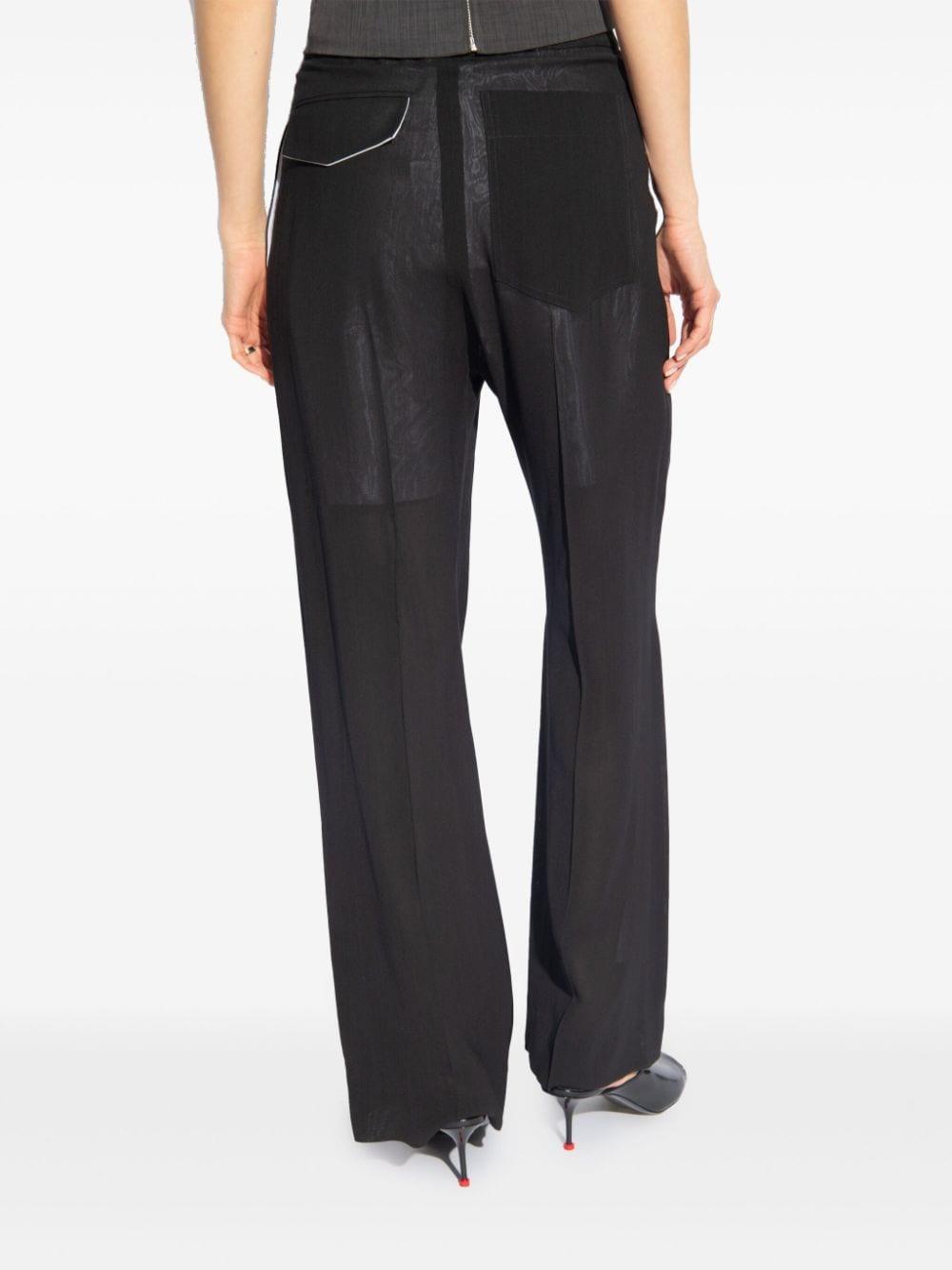 Panelled Straight-leg Trousers In Black Product Image